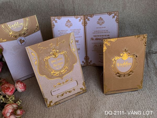 Thiệp cưới mẫu DQ2111VANGLOT