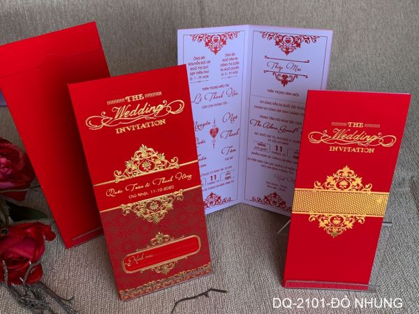 Thiệp cưới mẫu DQ2101DONHUNG