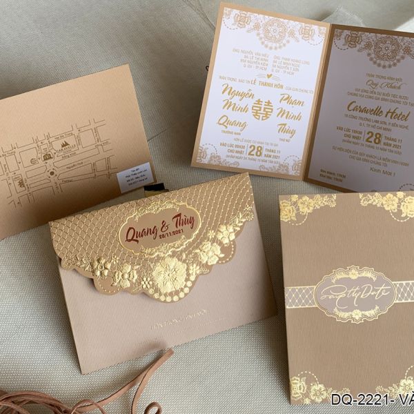 Thiệp cưới mẫu DQ2221VANGLOT